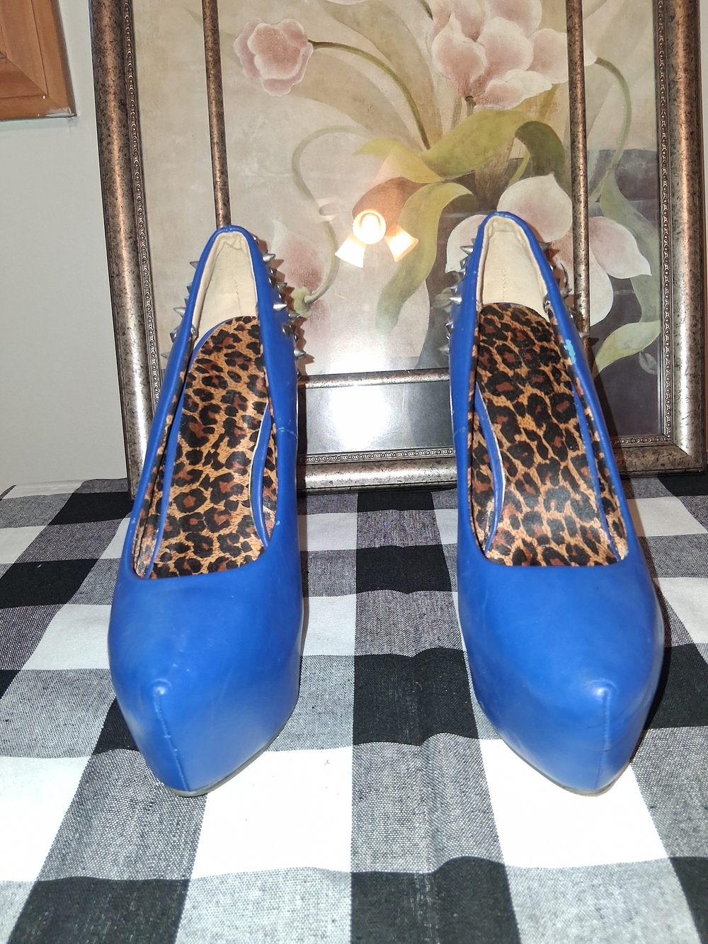 Charlotte Russe Blue Pointed-Toe Spike-Back Heels